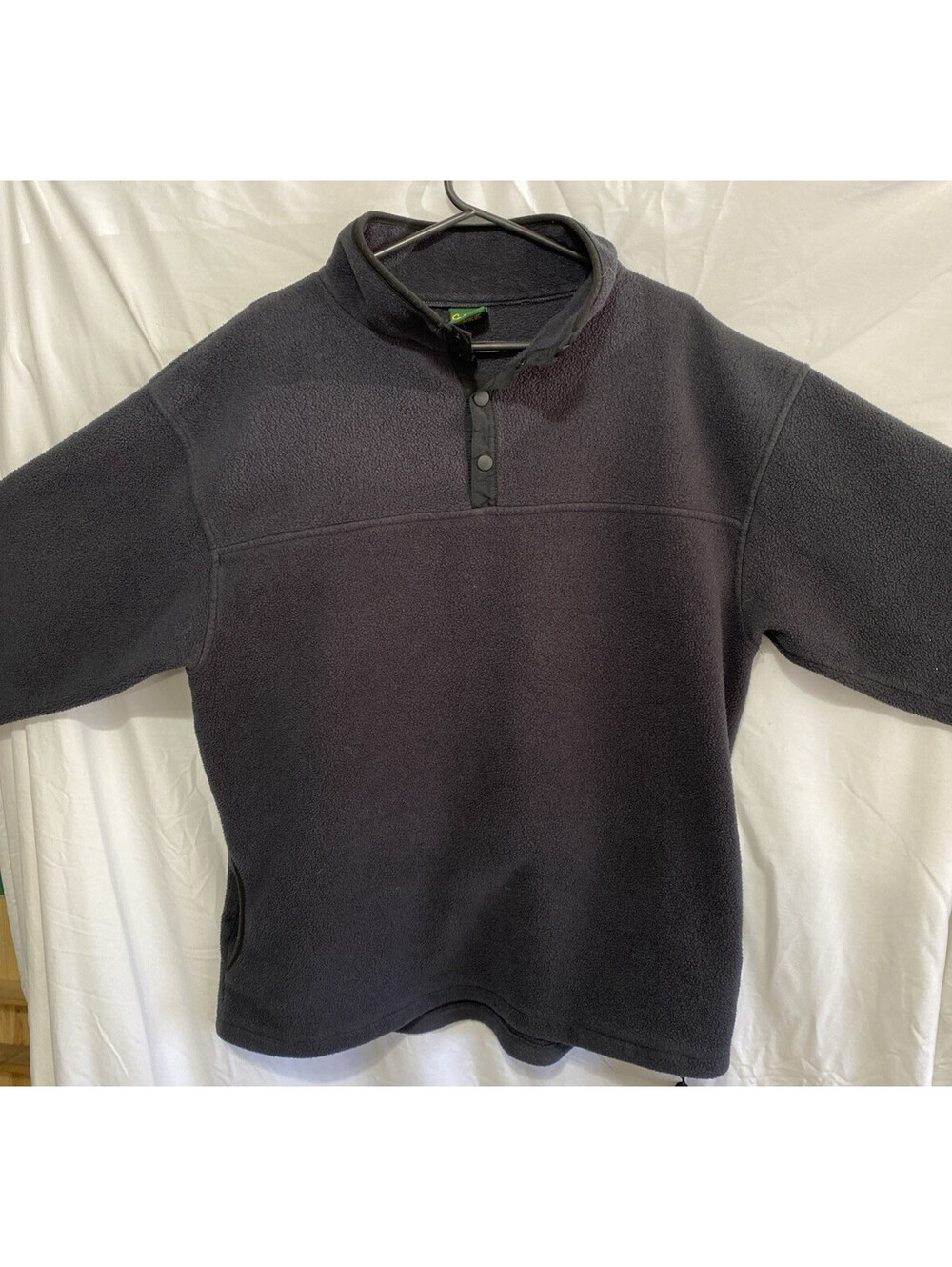 Cabela's Pull Over Navy Blue Long Sleeve Fleece Mens XL Tall Great Cond.